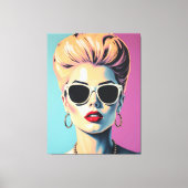 Gestileerde vrouw portretkunst aan de muur canvas afdruk (Voorkant)