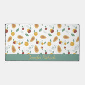 Gestileerde vruchtenpatroon met naam bureaumat (Voorkant)