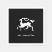 Gestileerde witte kerst herten servetten (Voorkant)