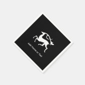 Gestileerde witte kerst herten servetten (Hoek)