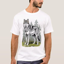 Gestileerde wolf T-shirt