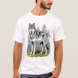 Gestileerde wolf T-shirt
