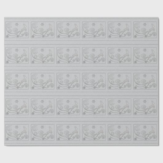 gestileerde zilveren haren cadeaupapier (Vlak)