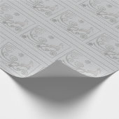 gestileerde zilveren haren cadeaupapier (Hoek)