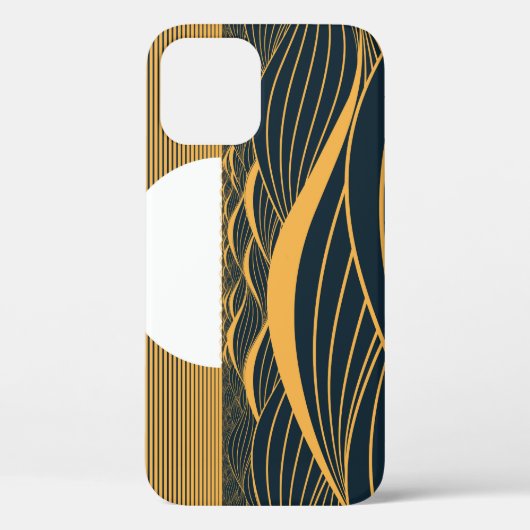 Gestileerde zon-maan, donkere zeeen illustratie. Case-Mate iPhone case (Achterkant)