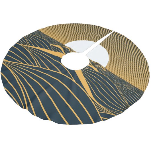 Gestileerde zon-maan, donkere zeeen illustratie. kerstboom rok (Gekanteld)