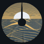 Gestileerde zon-maan, donkere zeeen illustratie. kerstboom rok<br><div class="desc">Gestileerde illustratie van een zon of volle maan die op een donker zee opkomt of ondergaat. Vang de rijzende zon of maan op het donkere zee! Zon of zee,  hemelse dans. Kam,  golf,  achtergrond,  inrichting,  water,  strand,  natuur,  illustratie,  landschap,  licht,  zon,  poster,  zee,  maan,  zonsondergang,  oceaan,  lijnen,  omgeving</div>