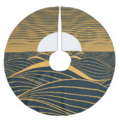 Gestileerde zon-maan, donkere zeeen illustratie. kerstboom rok (Voorkant)