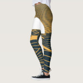 Gestileerde zon-maan, donkere zeeen illustratie. leggings (Links)