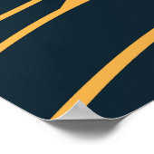 Gestileerde zon-maan, donkere zeeen illustratie. poster (Hoek)