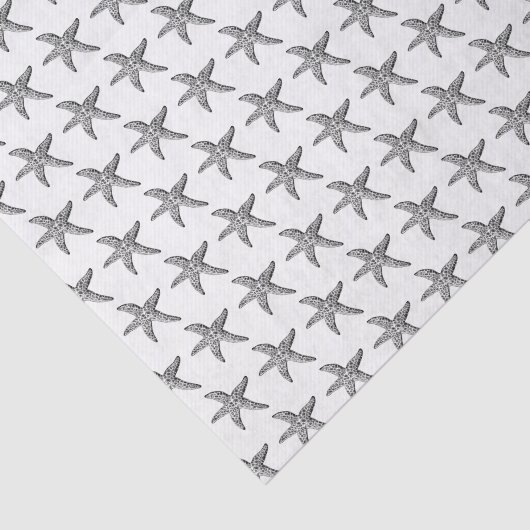  gestileerde zwarte Starfish Tekening Tissuepapier (Detail)