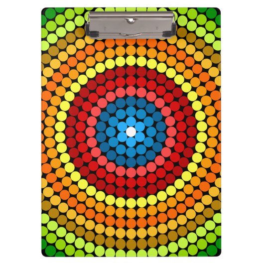 Gestippeld Abstract Mandala Kunstontwerp-65904 Klembord (Voorkant)