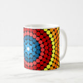 Gestippeld Abstract Mandala Kunstontwerp-65904 Koffiemok (Voorkant rechts)