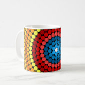 Gestippeld Abstract Mandala Kunstontwerp-65904 Koffiemok (Voorkant links)