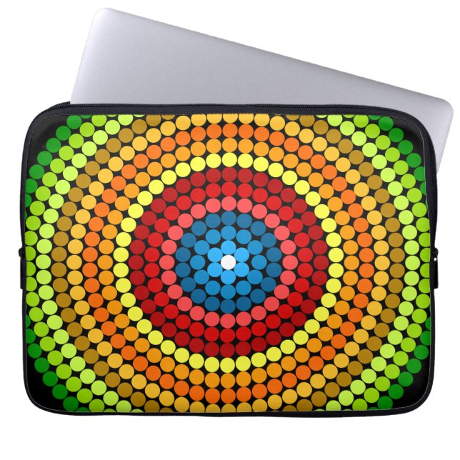 Gestippeld Abstract Mandala Kunstontwerp-65904 Laptop Sleeve (Voorkant)