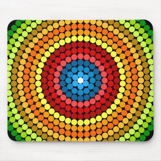 Gestippeld Abstract Mandala Kunstontwerp-65904 Muismat (Voorkant)