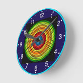 Gestippeld Abstract Mandala Kunstontwerp-65904 Ronde Klok (Hoek)