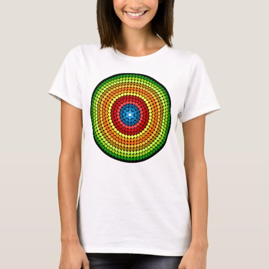 Gestippeld Abstract Mandala Kunstontwerp-65904 T-shirt (Voorkant)