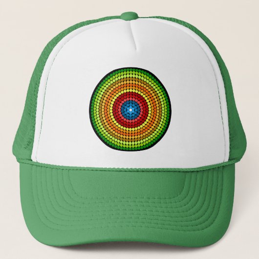 Gestippeld Abstract Mandala Kunstontwerp-65904 Trucker Pet (Voorkant)