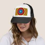 Gestippeld Abstract Mandala Kunstontwerp-65904 Trucker Pet (In situ)