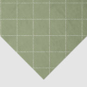 Gestippeld Diamant Raster Geometrisch Olijfgroen Tissuepapier (Detail)