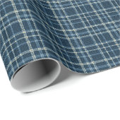 Gestippeld geruit patroon. Grijsblauw. Cadeaupapier (Rol Hoek)