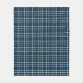 Gestippeld geruit patroon. Grijsblauw. Fleece Deken (Voorkant)