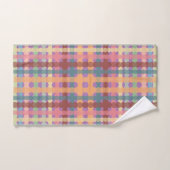Gestippeld Pastel Plaid Patroon Bad Handdoek (Handdoek)