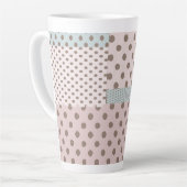 Gestippeld patroon latte mok (Linkerhoek)