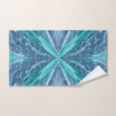 Gestippeld Turquoise X Patroon Bad Handdoek (Handdoek)
