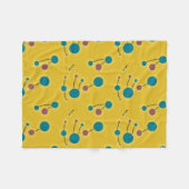 gestippeld universum retro geel fleece deken (Voorkant (Horizontaal))