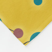 gestippeld universum retro geel fleece deken (Hoek)