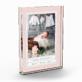 gestippelde blos | Baby Geboortestatus Fotoblokken (Links)