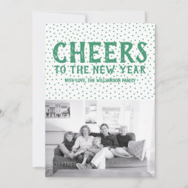 Gestippelde Gelukwensen met het Nieuwe Jaar Fotoka Feestdagenkaart