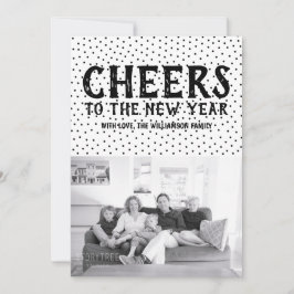 Gestippelde Gelukwensen voor het Nieuwe Jaar Fotok Feestdagenkaart