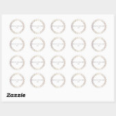 Gestippelde Gouden Cirkels Moderne Stippen Custom Ronde Sticker (Vel)