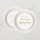 Gestippelde Gouden Cirkels Moderne Stippen Glam Ui Kaart (Voorkant / Achterkant)