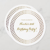 Gestippelde Gouden Cirkels Moderne Stippen Glamour Kaart (Voorkant / Achterkant)