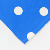 Gestippelde helderblauwe goudgele witte strepen fleece deken (Hoek)