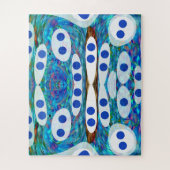 Gestippelde Kerst leuk abstracte kunst Legpuzzel (Verticaal)