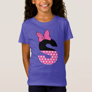 gestippelde letter s t-shirt