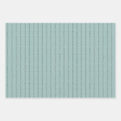 Gestippelde lijnen op grijs turquoise inpakpapier vel (Voorkant 2)