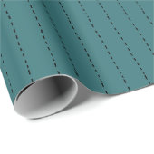 Gestippelde lijnen op turquoise cadeaupapier (Rol Hoek)