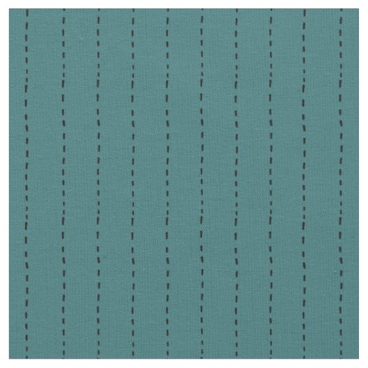 Gestippelde lijnen op turquoise stof (Close Up)