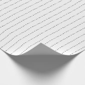 Gestippelde lijnen op wit cadeaupapier (Hoek)