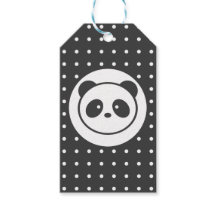 gestippelde panda cadeau Labels
