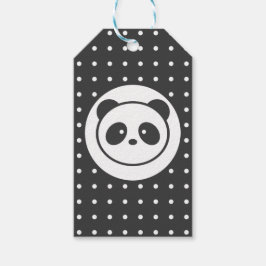 gestippelde panda cadeau Labels Cadeaulabel
