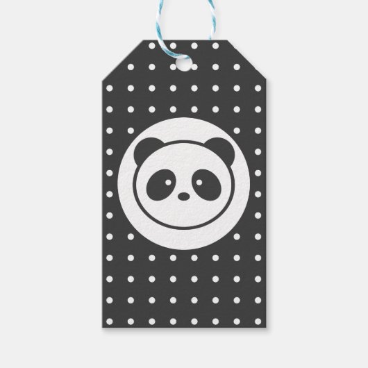 gestippelde panda cadeau Labels Cadeaulabel (Voorkant)