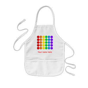 Gestippelde regenboog kinder schort