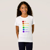Gestippelde regenboog t-shirt (Voorkant volledig)